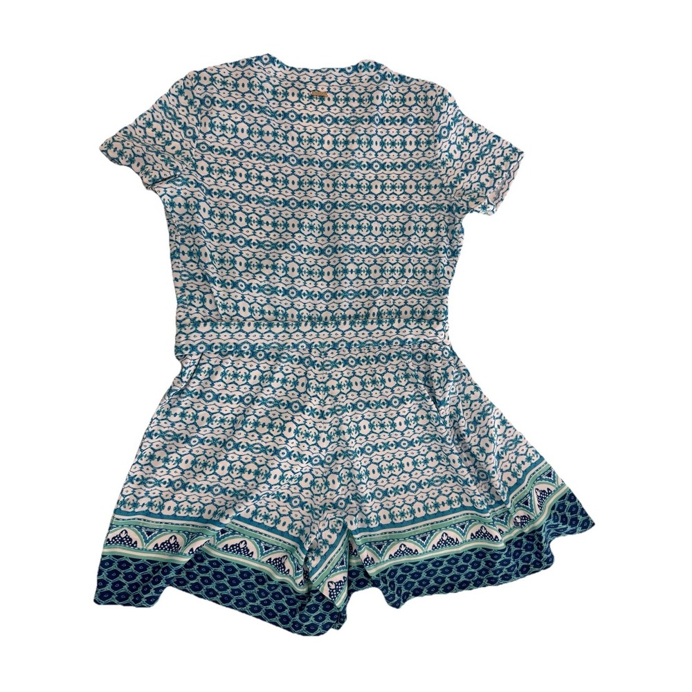 Cabana Life Aruba Blues Tassel Wrap Romper by Cabana Life. Size S UPF 50 Resort - Picture 13 of 15